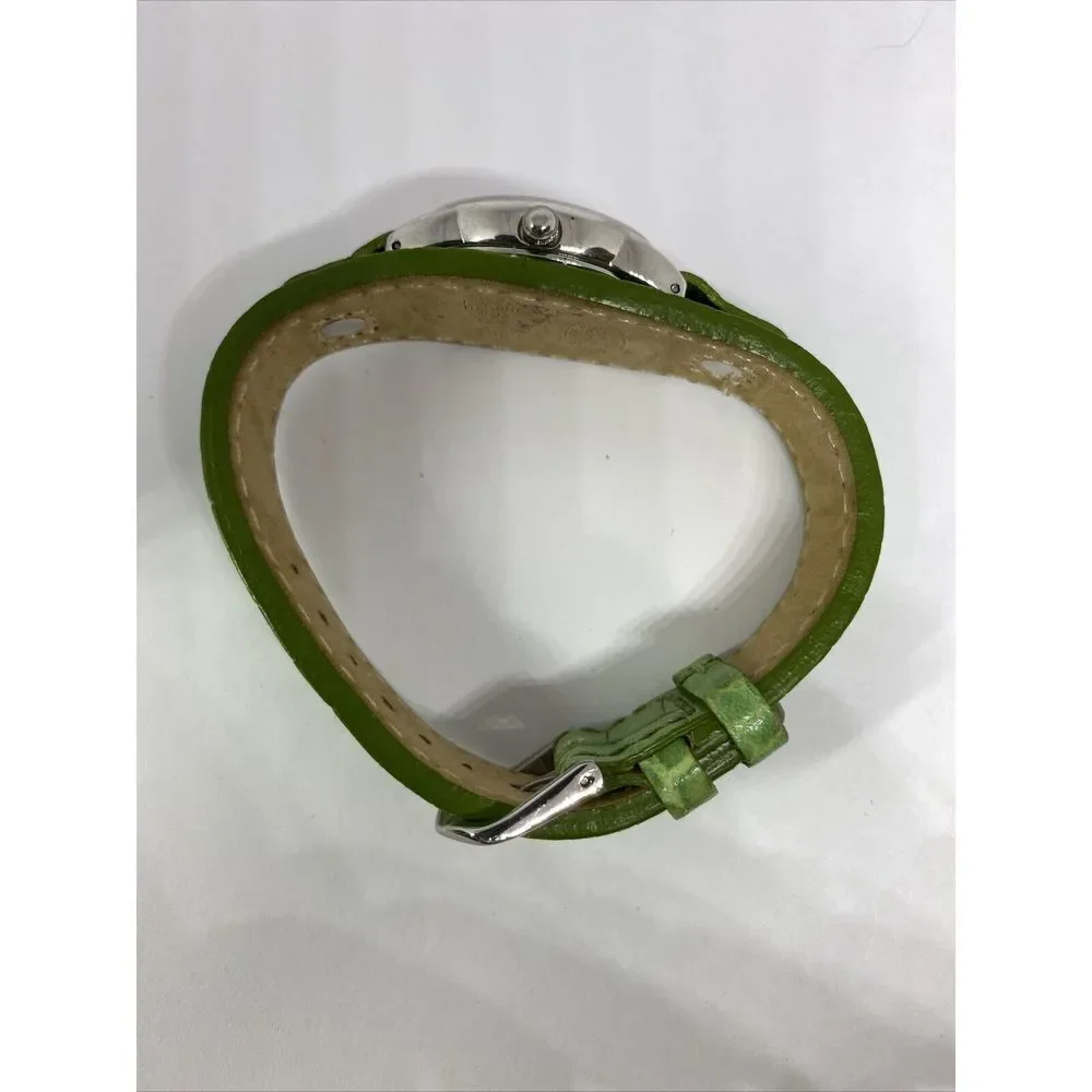 Fossil ES9934 Women's Green Leather Analog White Dial Quartz Genuine Watch XX410